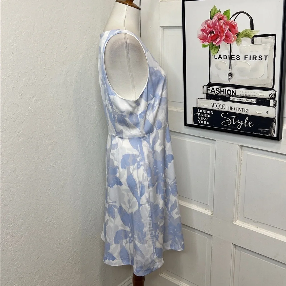 Banana Republic Blue & White Floral Racerback Dress Size 10P